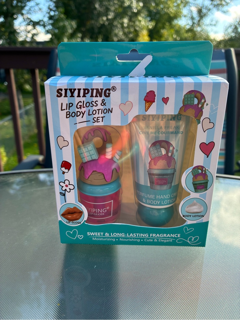 SIYIPING Lip Gloss & Body Lotion Set – Vanilla Freak